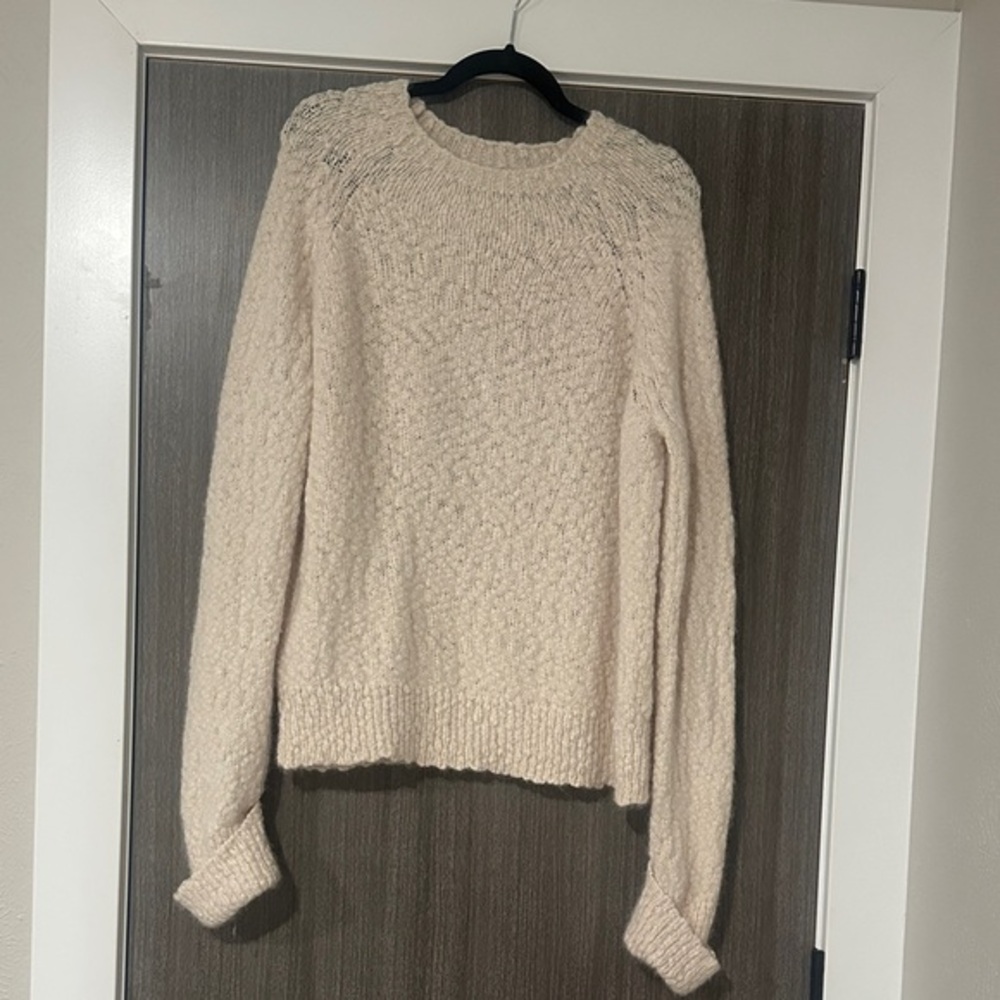 J. Crew Women's Soft Cream Crew Neck Sweater